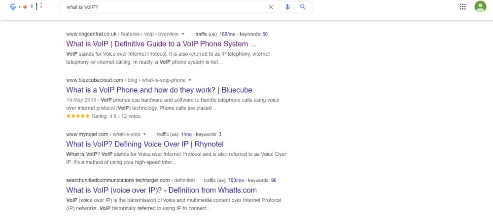what is voip serps