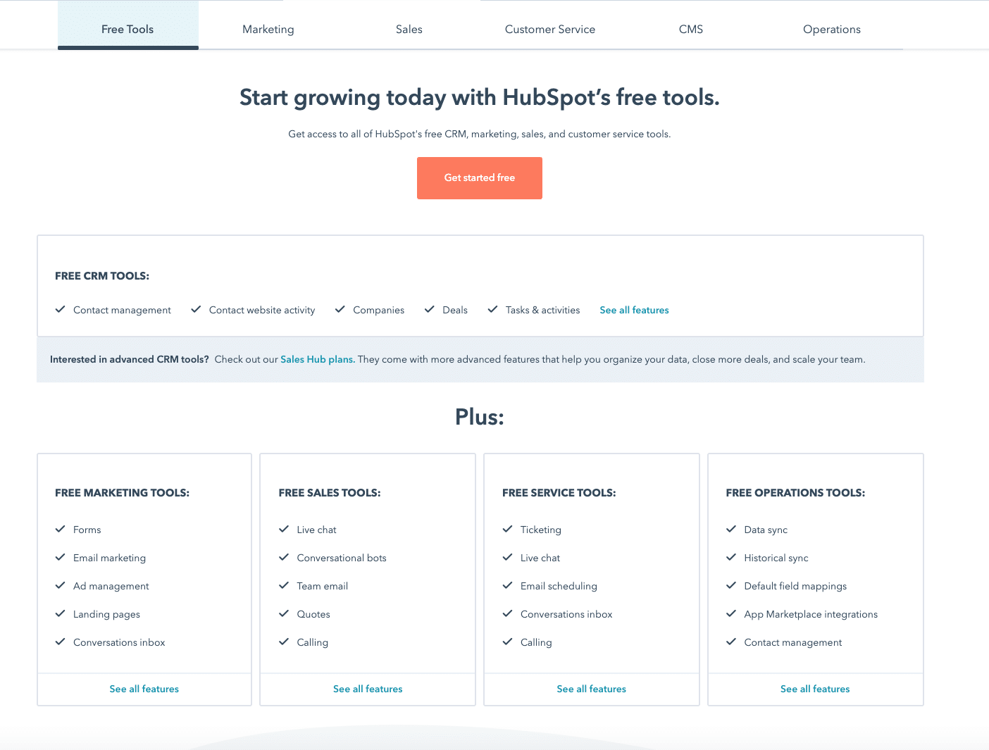 Hubspot free tools