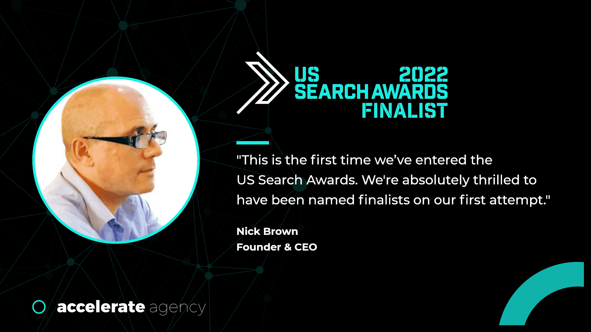 US Search Awards finalist - Best Large SEO Agency