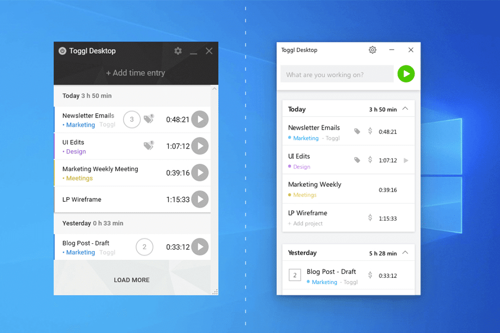 Toggl; a time tracking SaaS tool for remote work