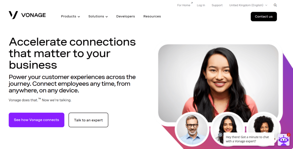 Vonage; a SaaS business that aims to better connect businesses and customers